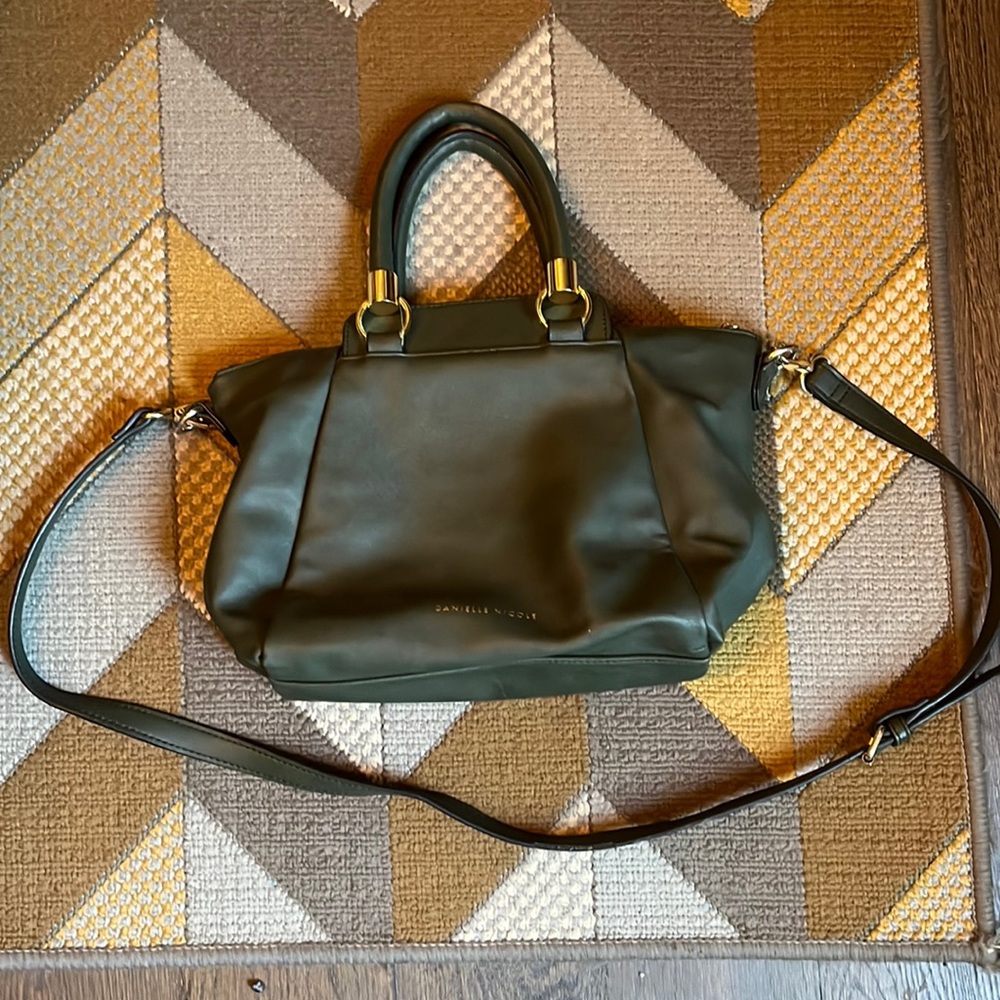 Danielle Nicole emerald leather hobo bag w/ shoulder strap + handle.Barely used!